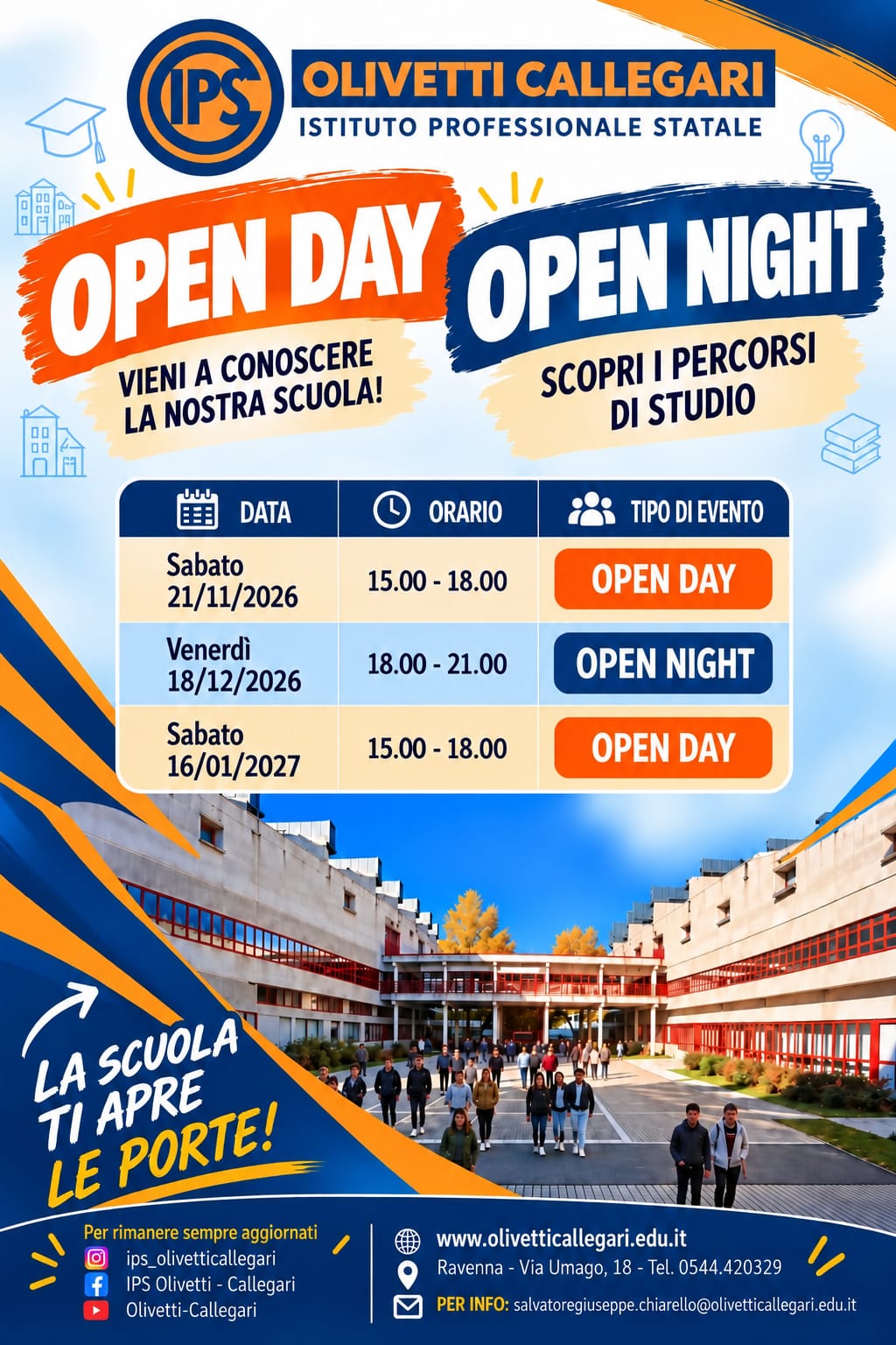 Open Day e Open Night 2026/2027